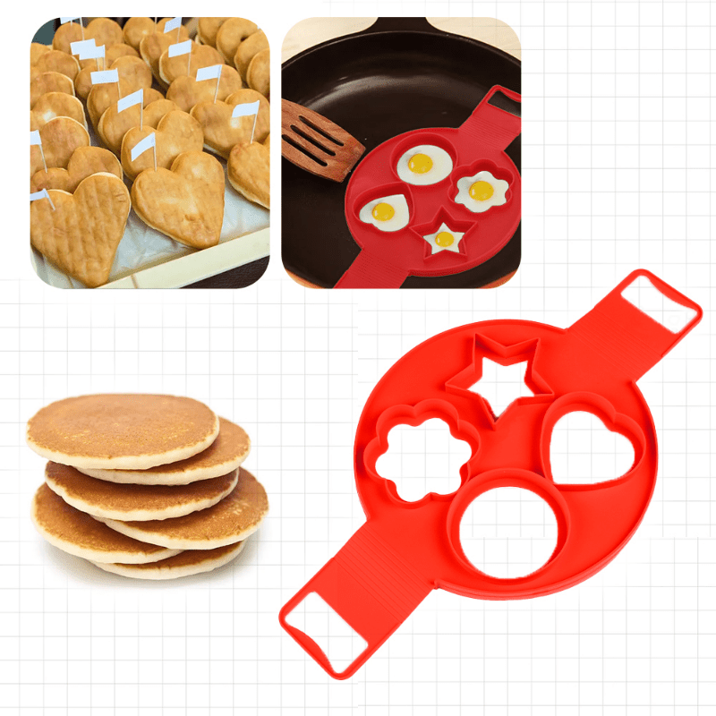 Moulle Pancake Silicone Antiadhésif Outil de Cuisine Anneau Maker
