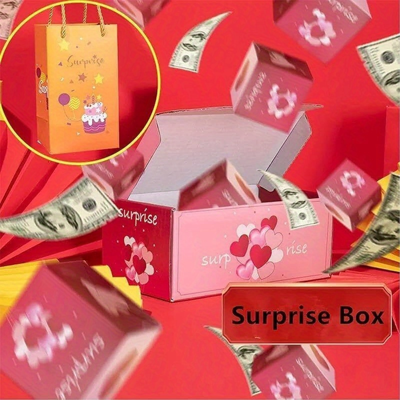 ENLACE Caja de regalo de cumpleaños, caja sorpresa creativa, caja explosiva  hecha a mano, caja sorpresa fotográfica, tarjeta de cumpleaños pop up para