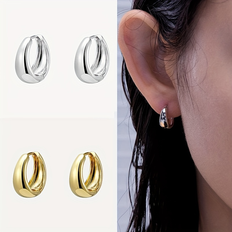 Golden Hoop Earrings for Women Party
