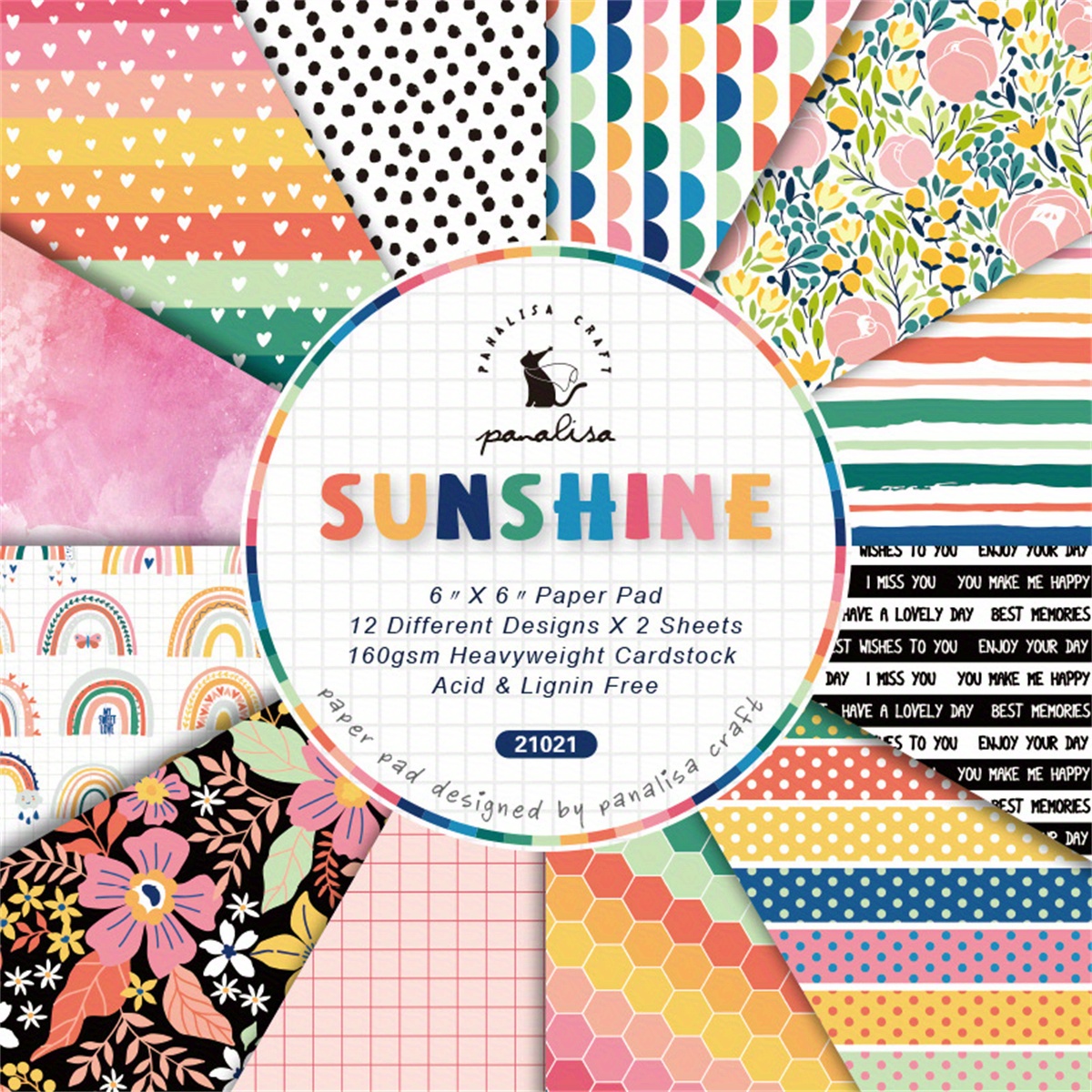 Scrapbook Paper Aesthetic Cute Rainbow Theme Single sided - Temu