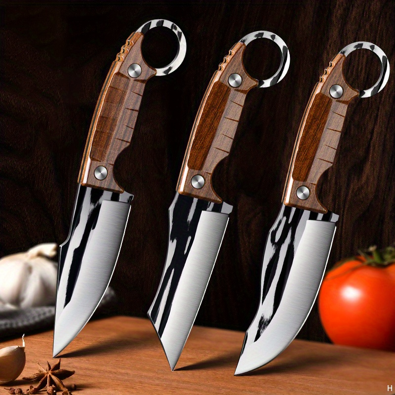 Stainless Steel Kitchen Utility Knife, Forged Boning Knives Vegetable Meat  Cleaver, Bbq Knife For Camping, Barbecue, Outdoor - Temu