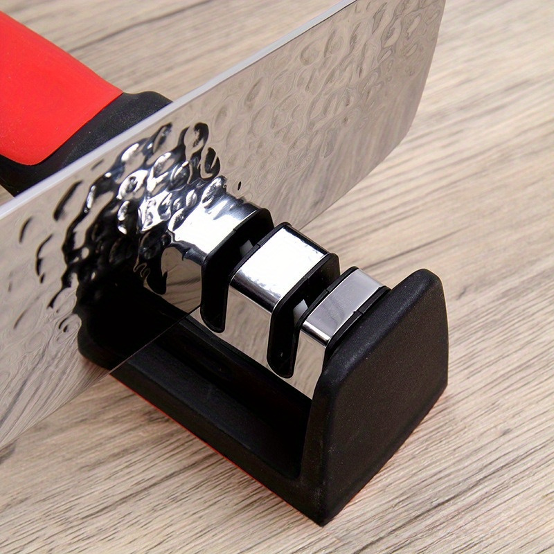 Hand-held Three-stage And Four-stage Knife Sharpener For Home