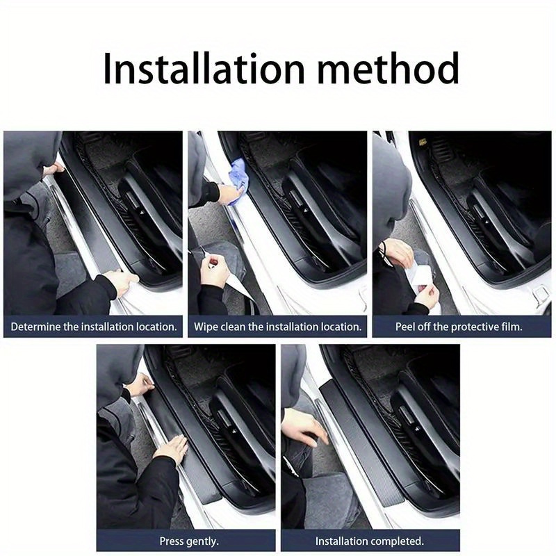 For Car Door Sill Strip Anti collision Stickers - Temu