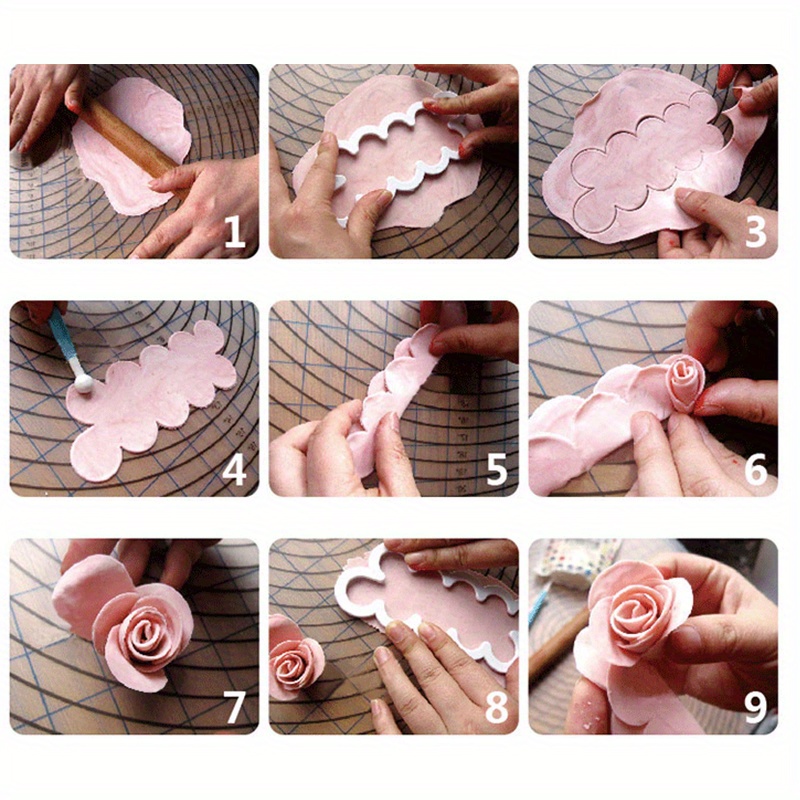 Pastry Tools Fondant Decor Mold Rose Petal Flower - Temu