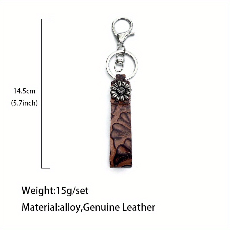Leather Men Women Key Holder Vintage Handmade Keychain Hanging Car Key Pouch  Bag