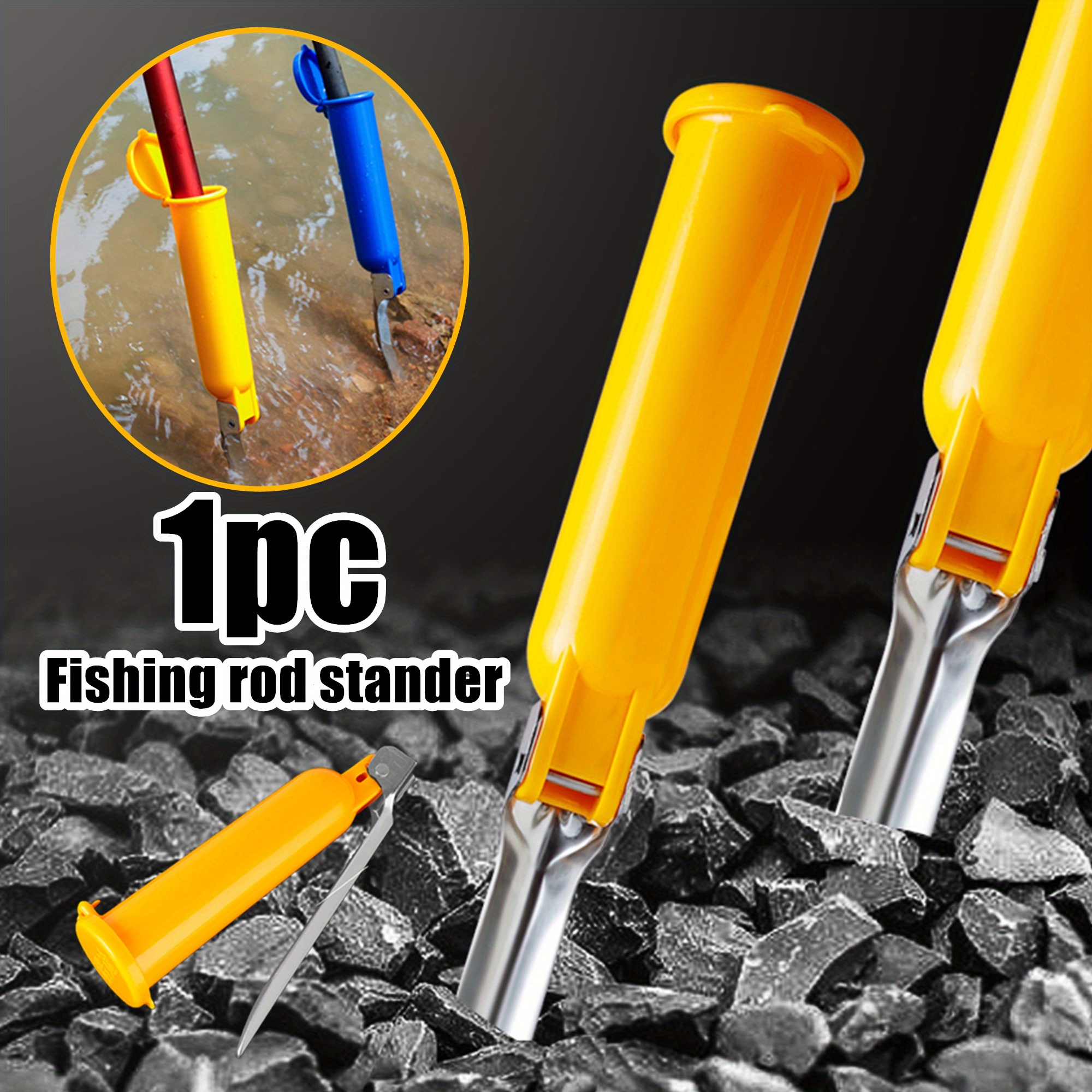 1pc Sea Fishing Rod Holder, Ground Inserted Pole Fixed Rack, Fishing  Accessories