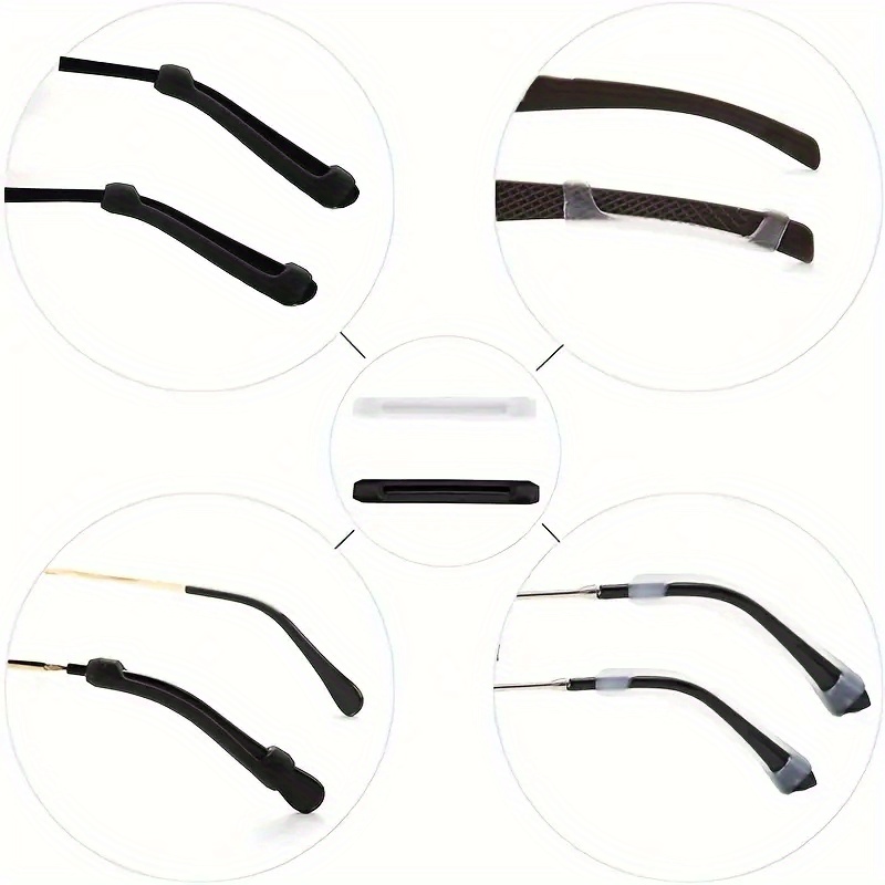 26 Paar Silikon Anti-Rutsch-Brille Ohrhaken Griff Klebebrille Nasenpads
