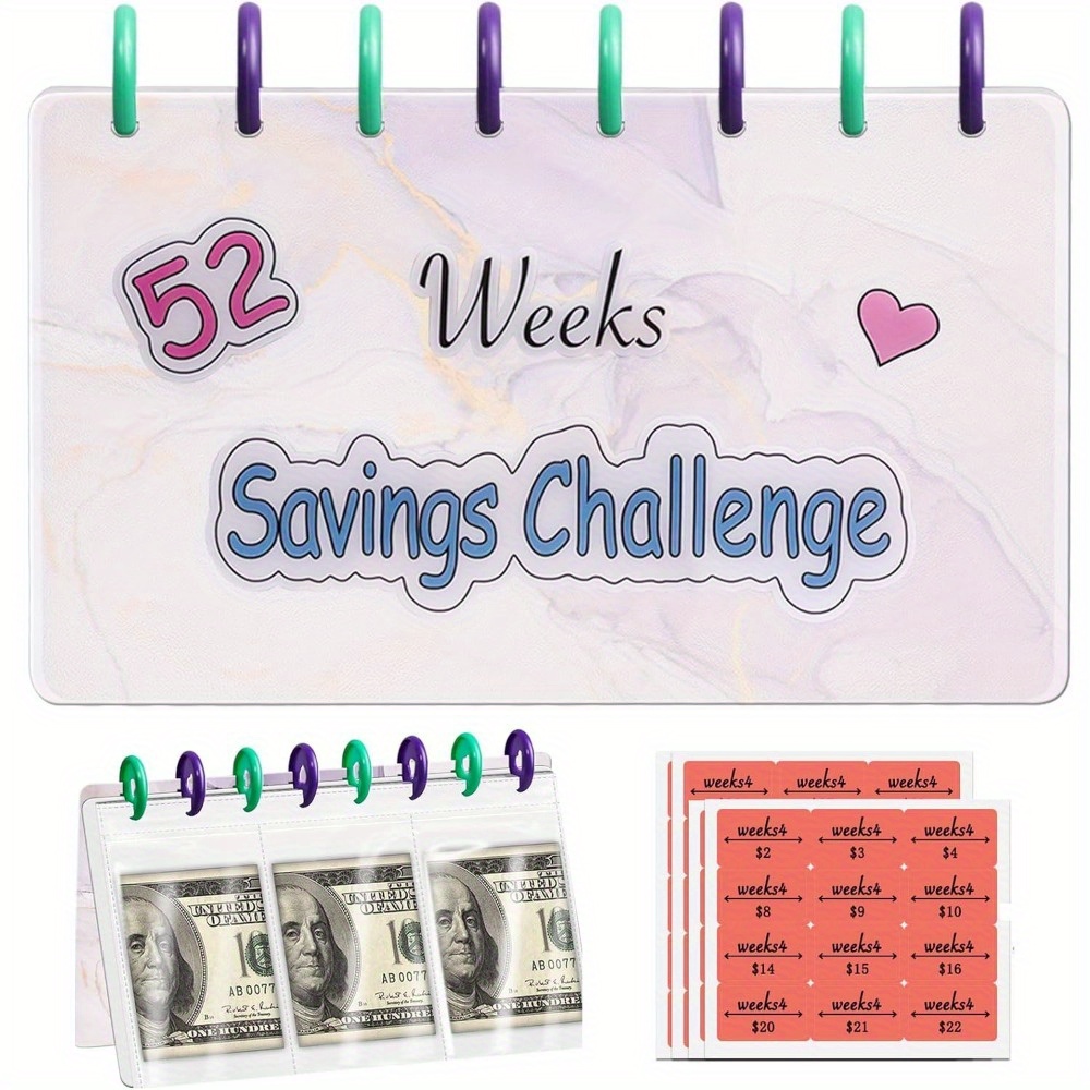 Classeur de défi 100 enveloppes, cartable de nouveaux défis d'épargne 2023,  livre d'épargne avec enveloppes de caisse, moyen facile et amusant d'économiser  5 050 $