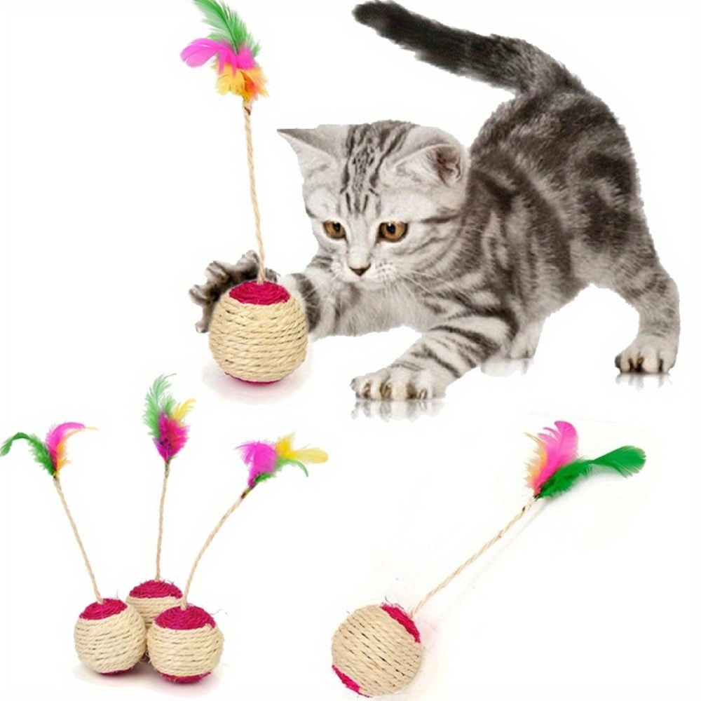 Pelota Rascar Gatos Juguete Gatitos Cuerda Sisal Tablero - Temu Chile