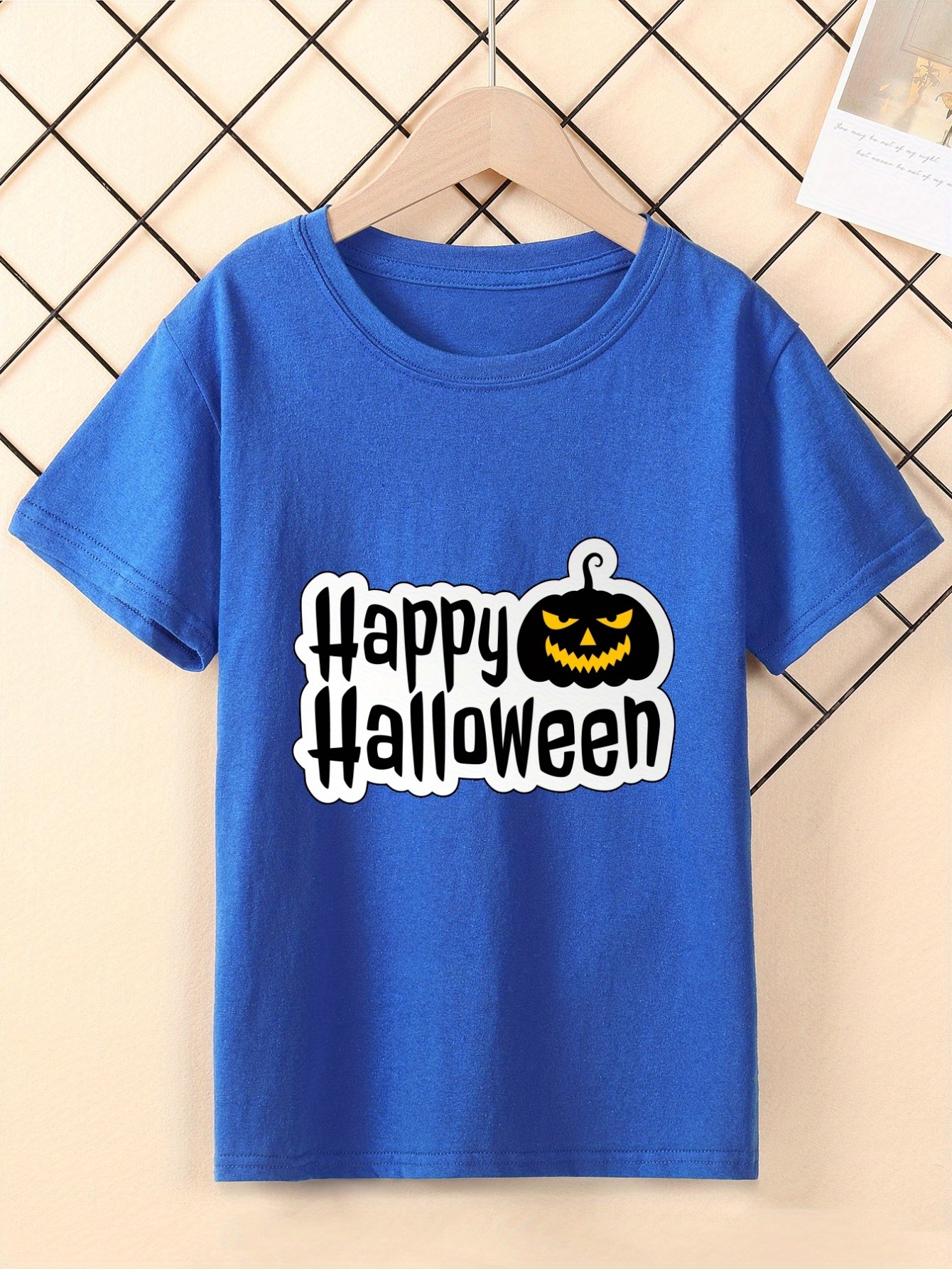 Happy Halloween Print T Shirt Tees For Kids Boys Casual Short