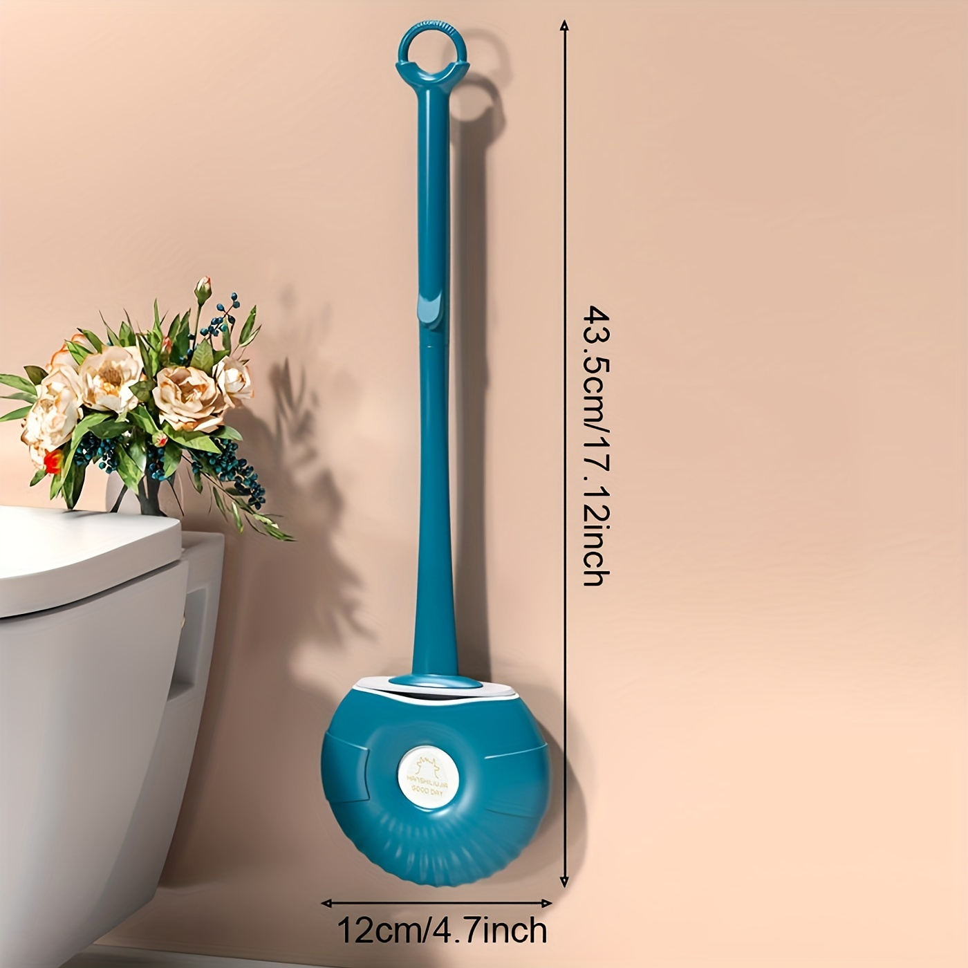 Toilet Brush And Holder Set, Wall Mounted, Long Handle Toilet