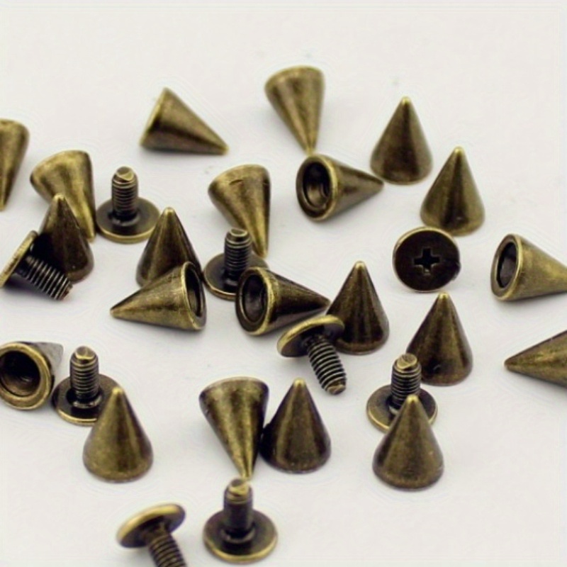 7x10mm Black Cone Studs And Spikes Craft Cool Punk Garment Rivets