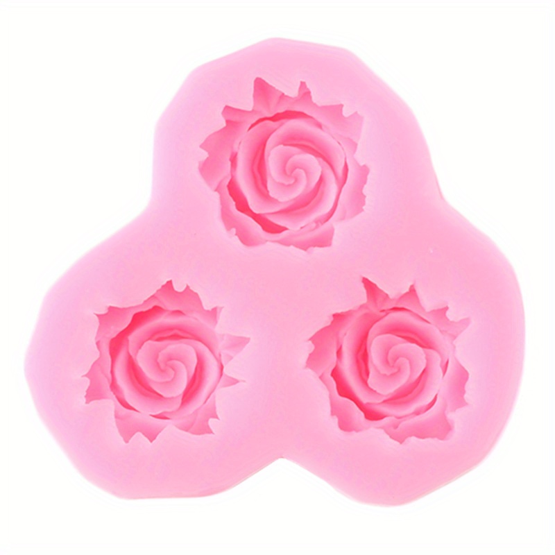 Rose Flower Silicone Mold Cupcake Topper Fondant Cake - Temu