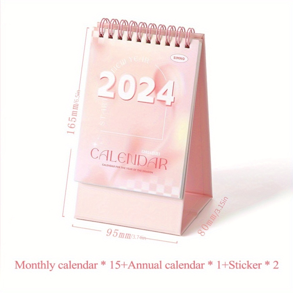 Calendrier De Bureau 2024 Planificateur De Table Portable - Temu