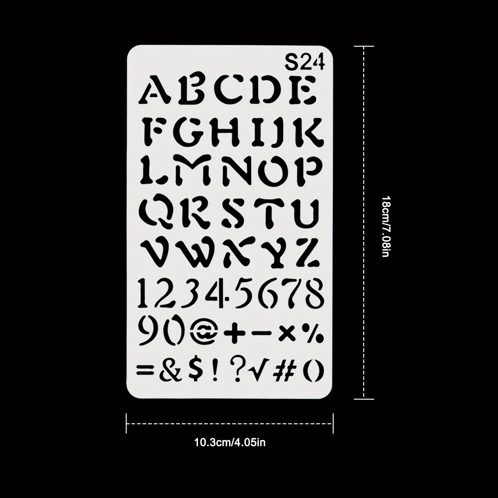 2 inch Alphabet Letter Stencils, 36 Pcs Reusable Plastic Art Craft Stencils, Light Number Templates and Letter Stencils for Painting on Wood, Wall