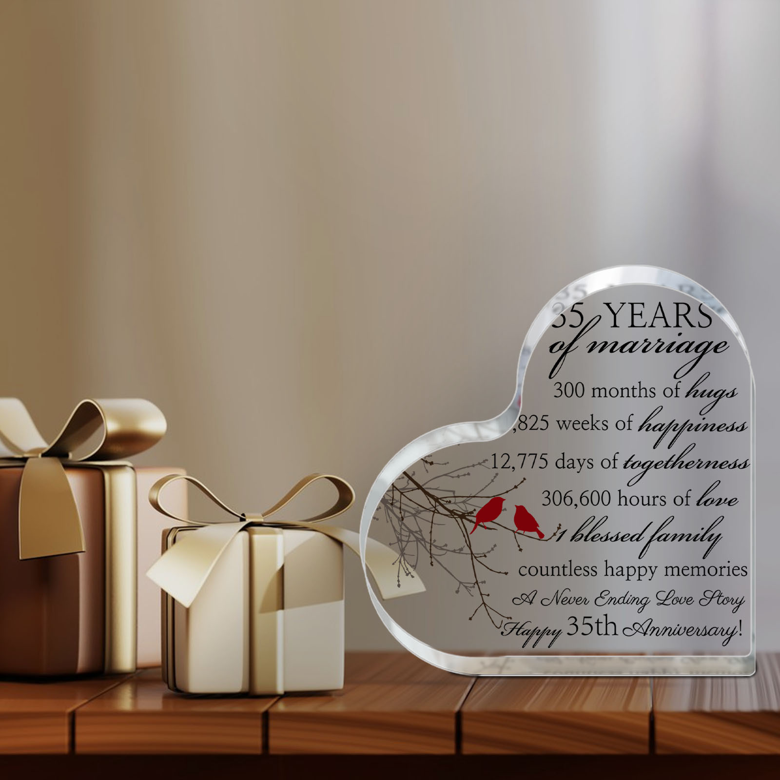 1st Marriage Anniversary Paper Wedding Gifts Years of Marriage Keepsake  Party Decor Heart Decoration Memorable Gifts for Couple Women Man Mom Dad