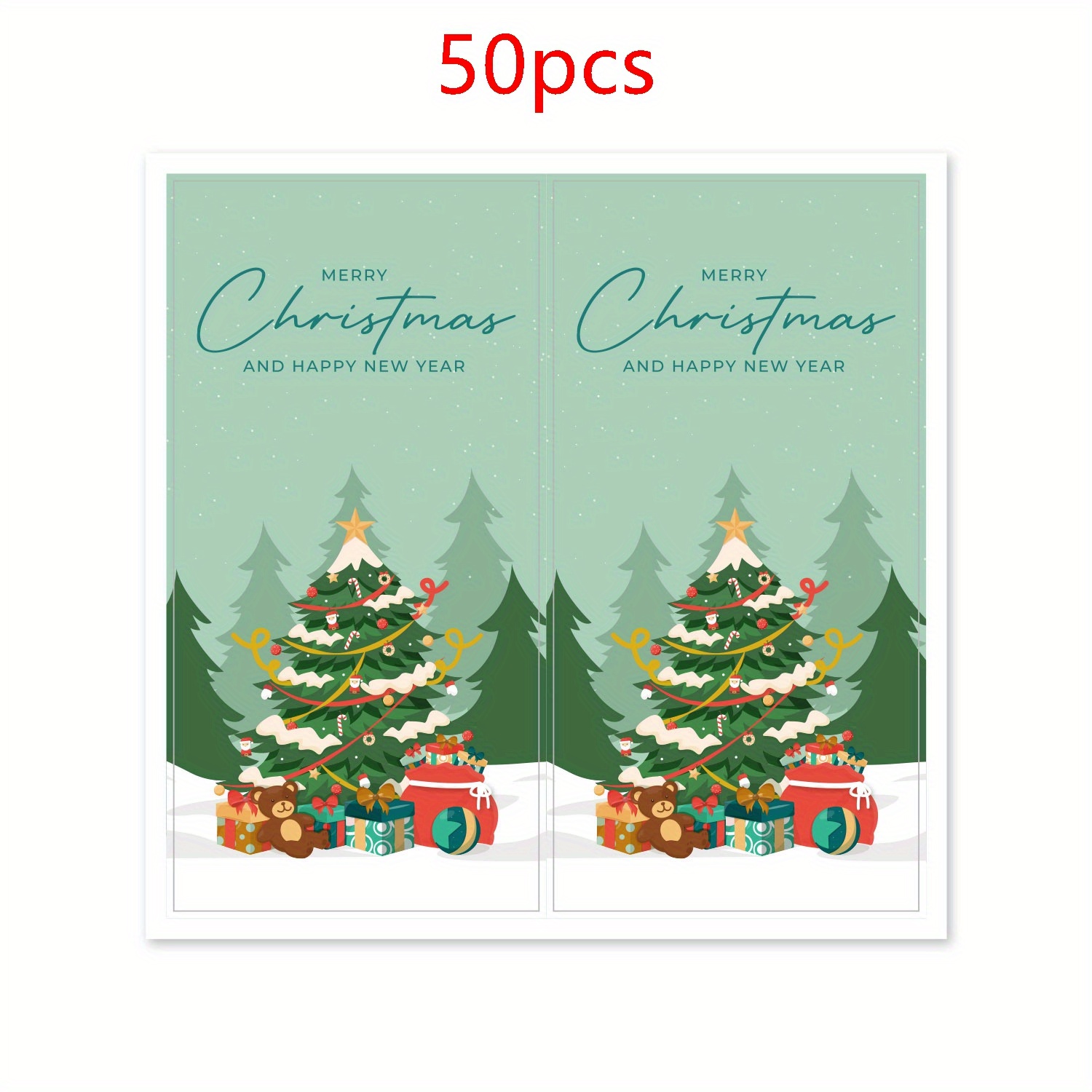 Christmas Envelope Seal Stickers Christmas Tree Labels Merry - Temu