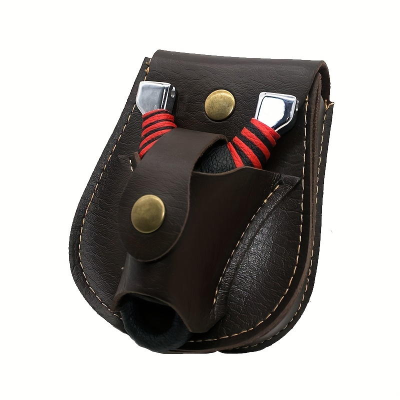 Premium Leather Slingshot Bag With Quick loading Magnet Ring - Temu