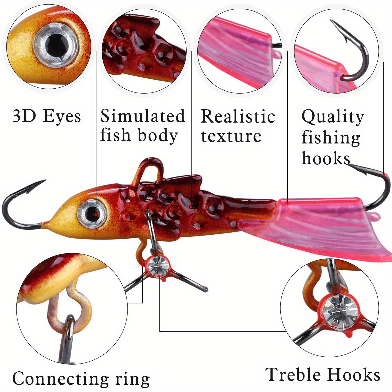 5 Sections Bionic Lures 10cm 12.1g Fishing High Simulation Lures