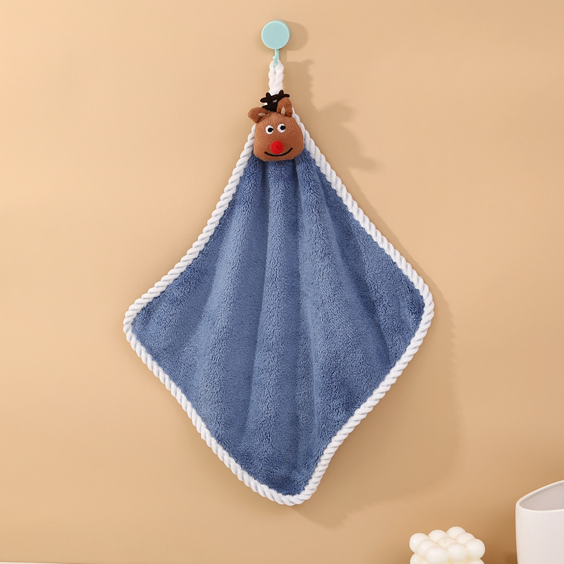 Cute Christmas Pattern Fingertip Towel Hanging Towel For - Temu