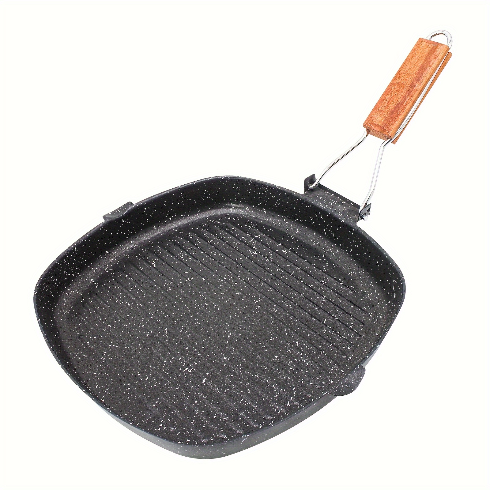Voeux Kitchenware-Cast Iron Square Grill Pan,Griddle Nonstick