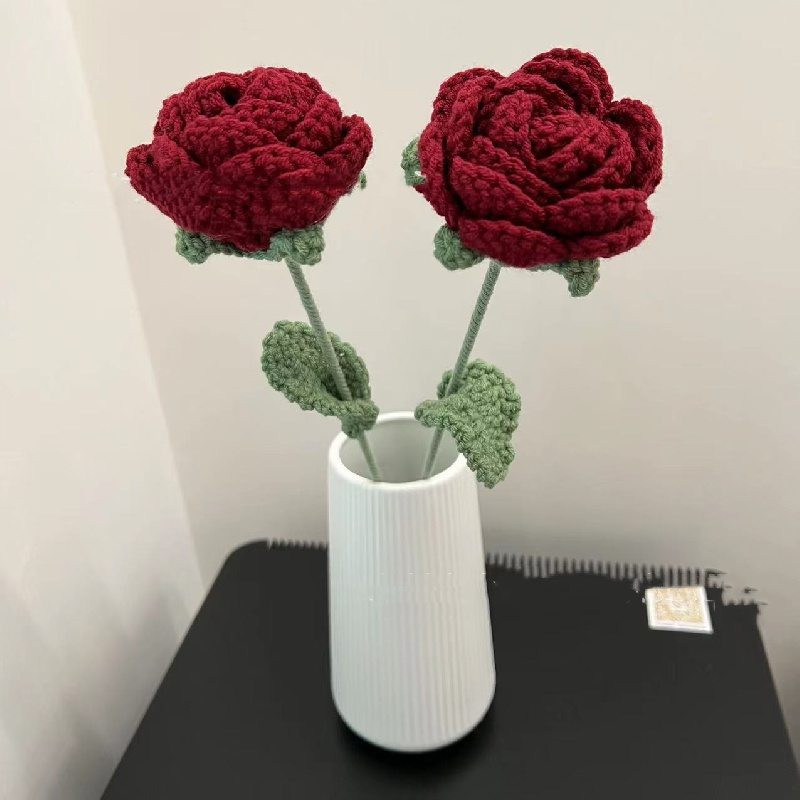 Bouquet Gift Bag Including Knitted Artificial Flower - Temu Japan
