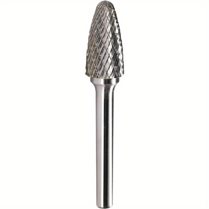 

1pc Tungsten Carbide Burr Rotary File Tree Shape Radius End Shape Double Cut For Die Grinder Drill Bits 1/4'' Inch Diameter Of Shank And 1/2'' Inch