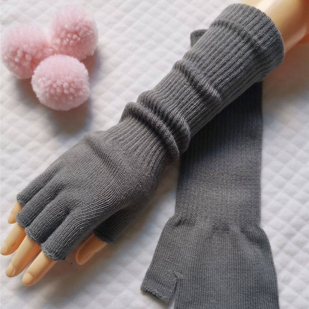 Buy 4 Pairs Women Knit Arm Warmer Long Fingerless Gloves