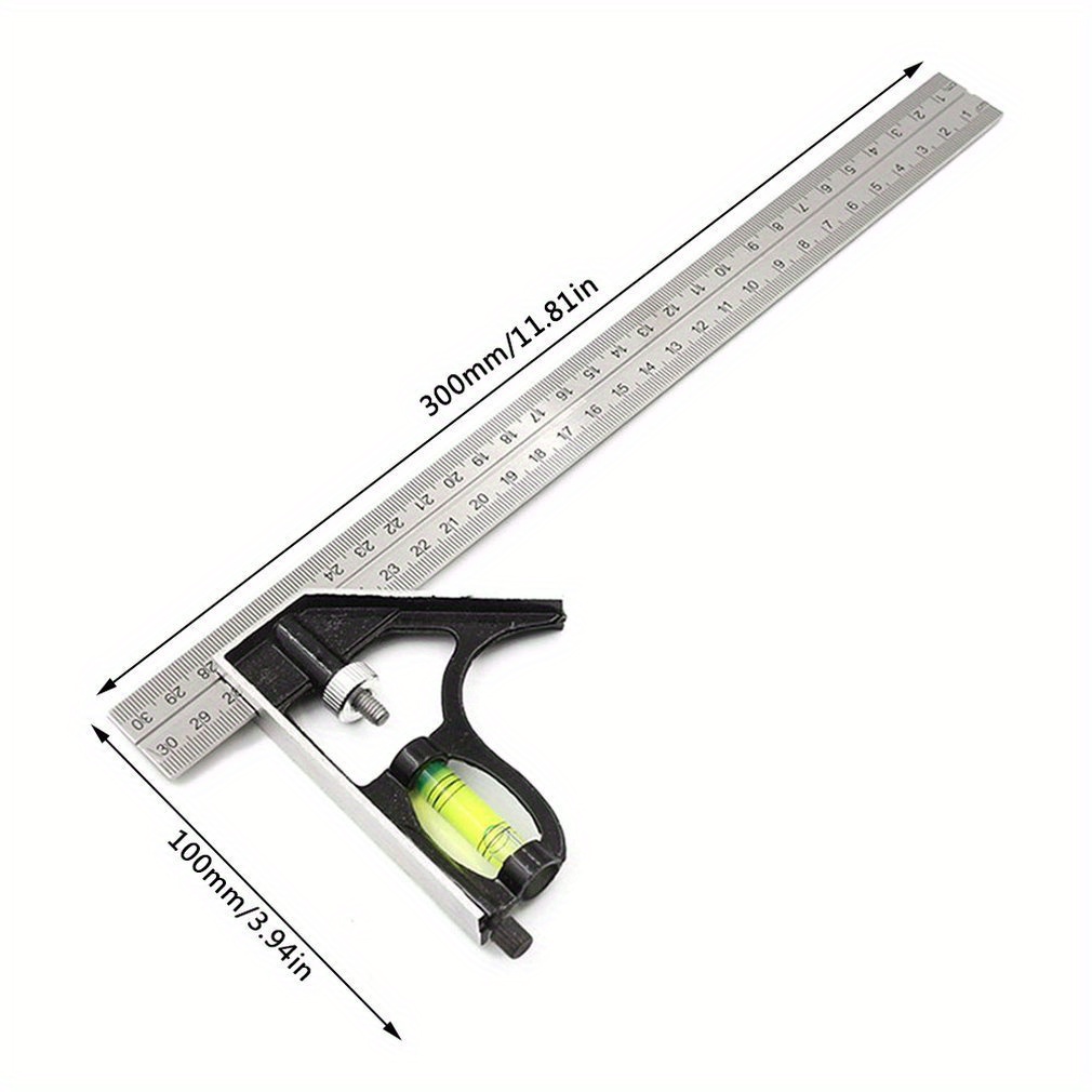 Escuadra Combinada Transportador Ajustable Spirit Level Medida Set