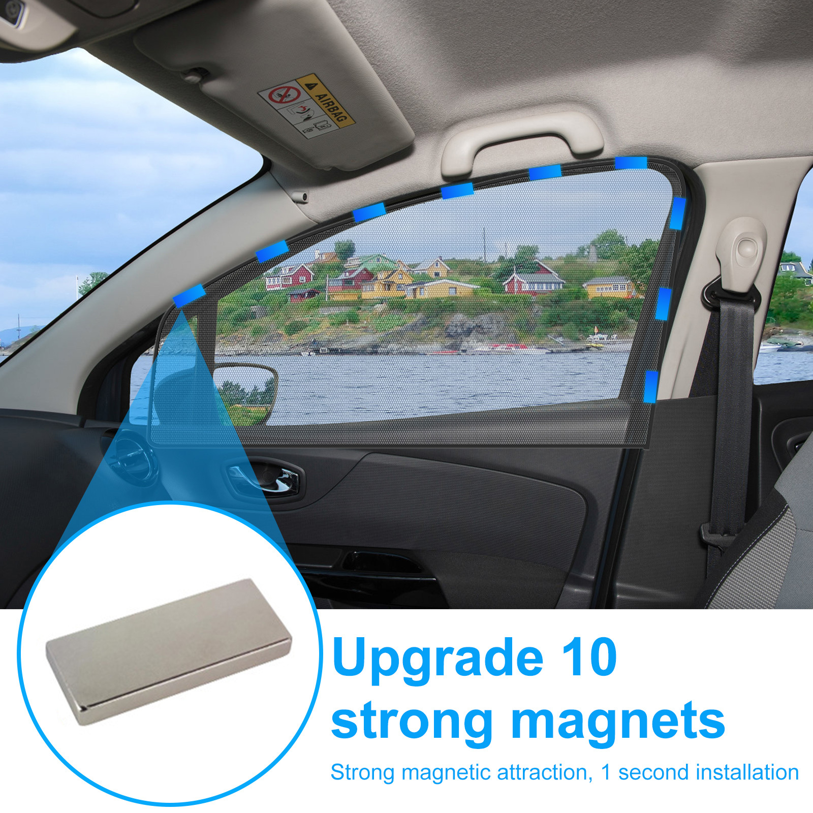 2/4 Stück Autofenster sonnenschutz Magnet Uv blockierende - Temu Germany