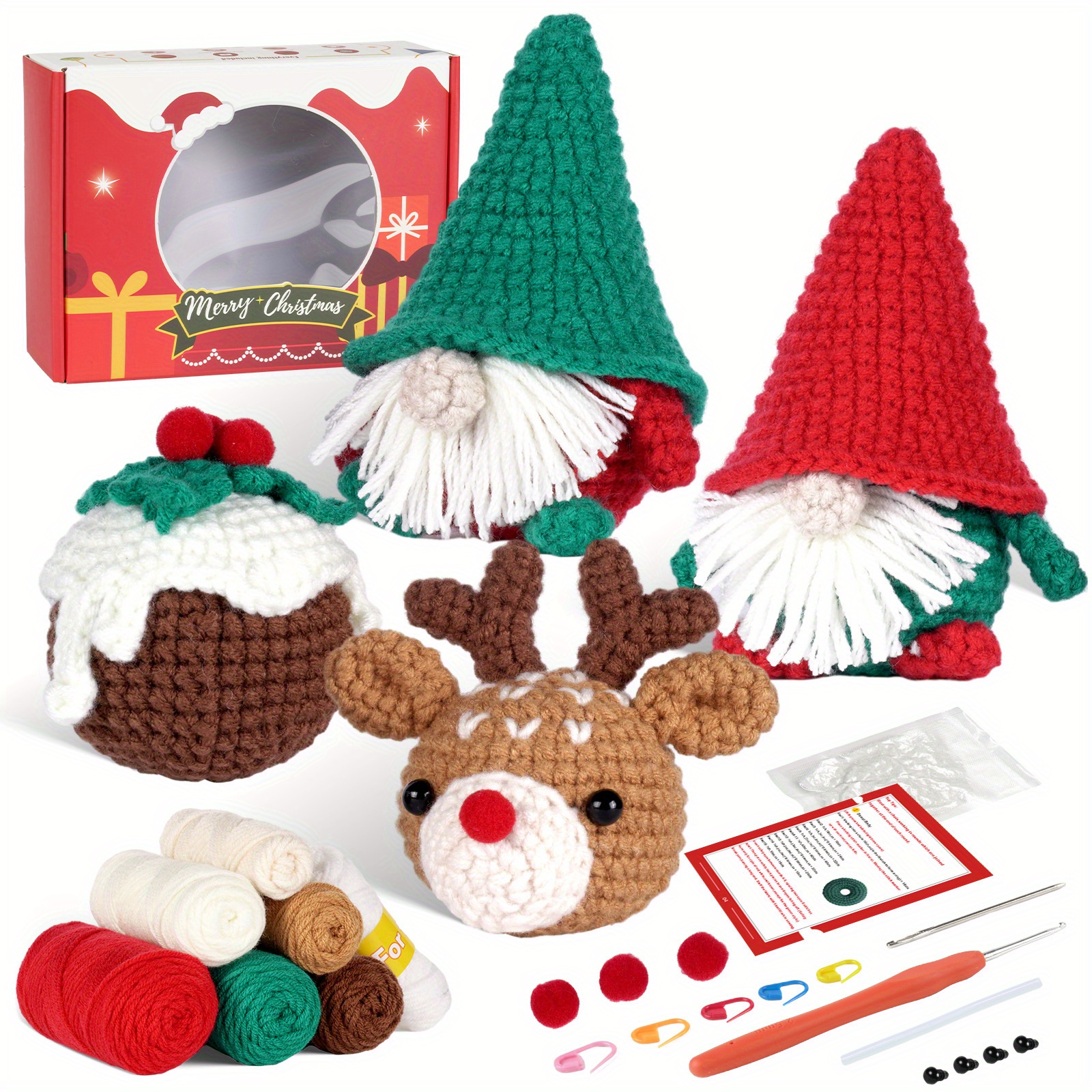 Christmas Holiday Set Hand-knitted Christmas Stocking Set Crochet Yarn Set  Hand-diy Crochet Knitting Material Set With English Instruction Manual And  Teaching Video (tools And Accessories Color Random) - Temu Mexico