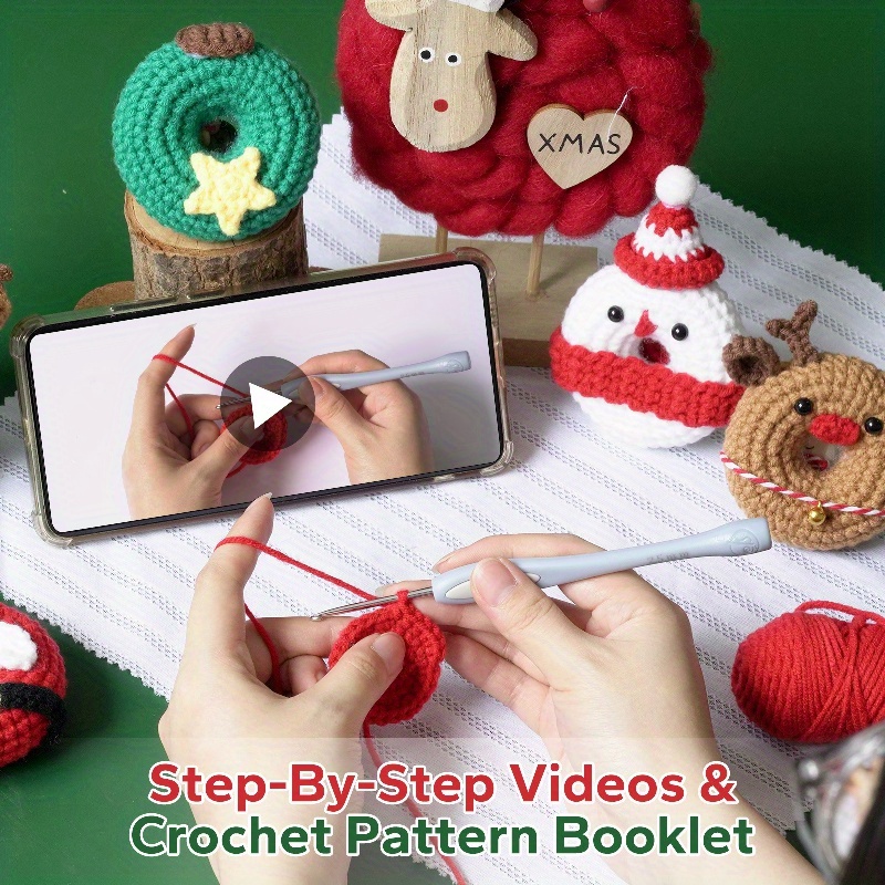 New English Manual Christmas Dwarf Crochet Material - Temu