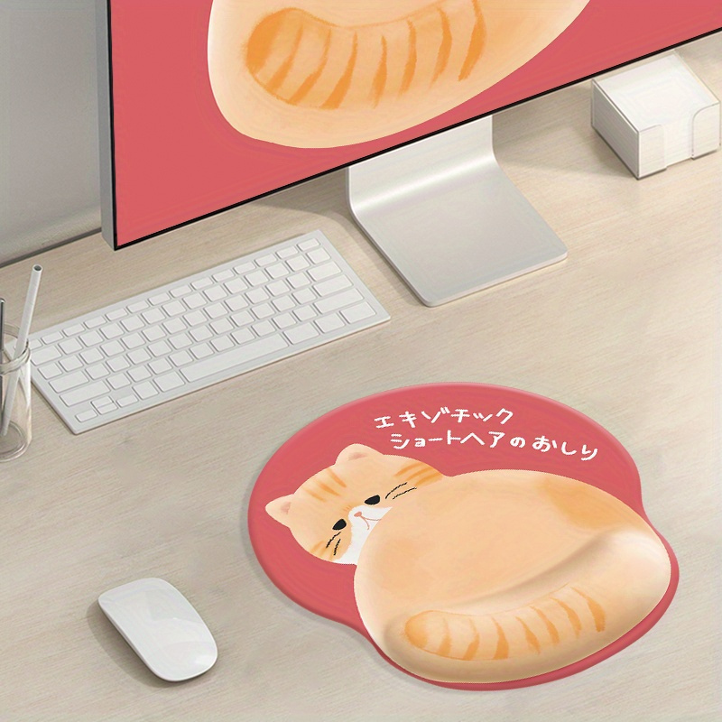 Cute Cat Mouse Pad Wrist Rest Keyborad Wrist Rest Soft Pad - Temu