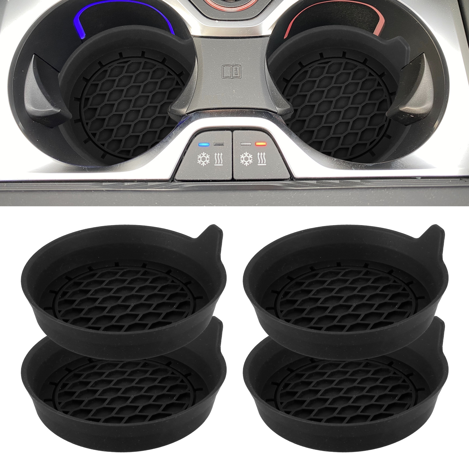 Silicone Car Cup Holder Coasters Non slip Heat Resistance - Temu