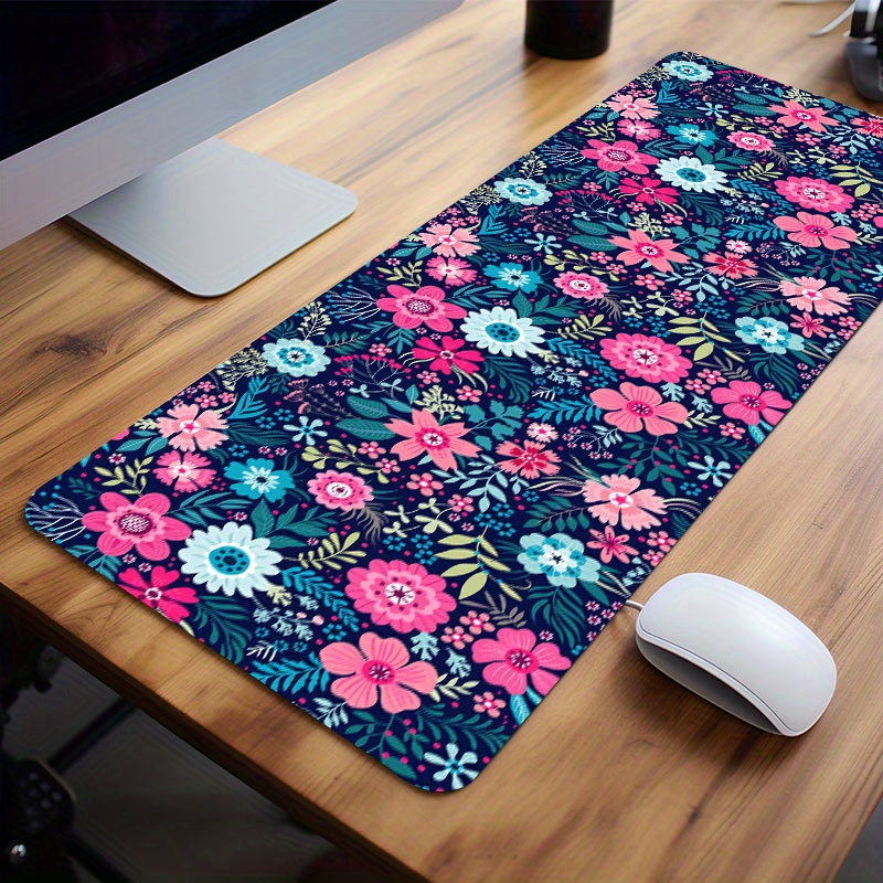 Lovely Colorful Flower Gaming Desk Mat Tappetino Per - Temu Italy