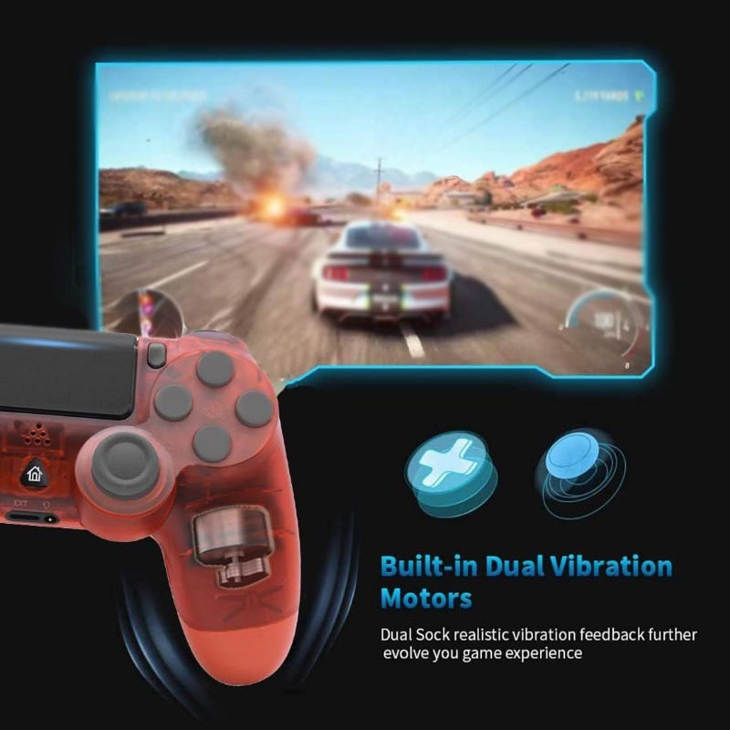 Wireless Controller Dual Vibration Game Joystick Controller for PS4/  Slim/Pro,Compatible with PS4 Console