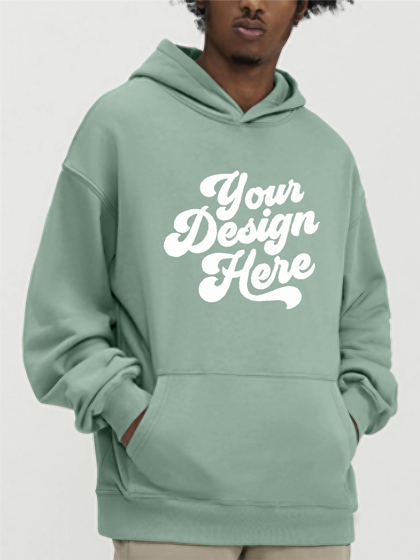 Letter Graphic Print Kangaroo Pocket Hoodie, Men's Casual Hooded Sweatshirt Hoodie,Temu