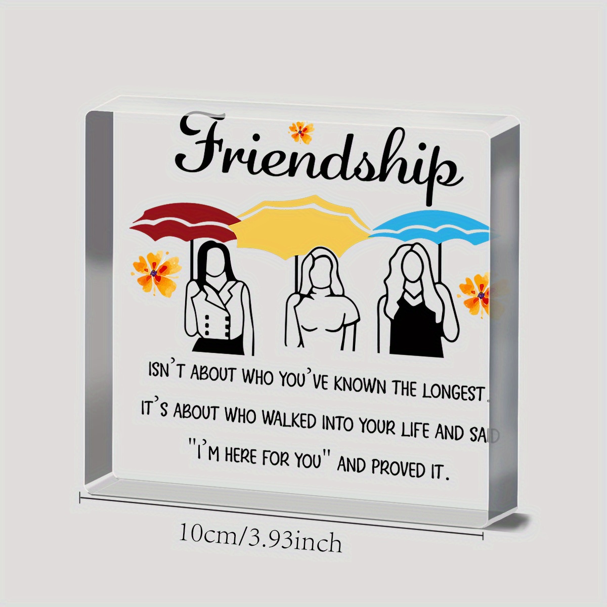 1pc Friend Gifts For Women, Birthday Gifts For Friends, Friendship Gifts  Desk Sign Keepsake For Home Office