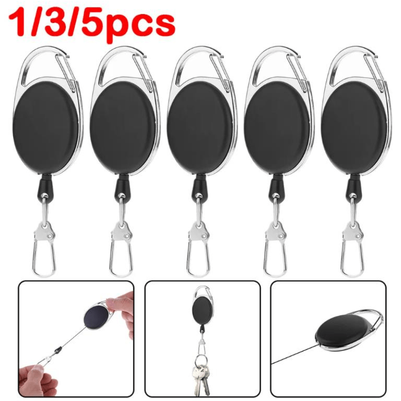 Fushing 20Pcs Carabiner Badge Reels, Retractable ID India