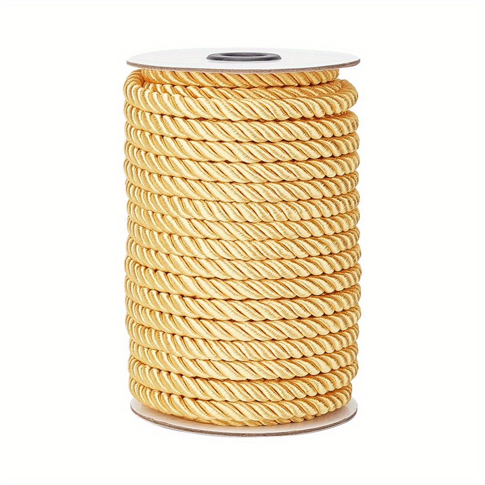 1 Roll 8mm 20 Yards Twisted Cord Trim Golden Decorative Rope For Curtain  Tieback Upholstery Honor Cord Christmas Garland Handbags Handles