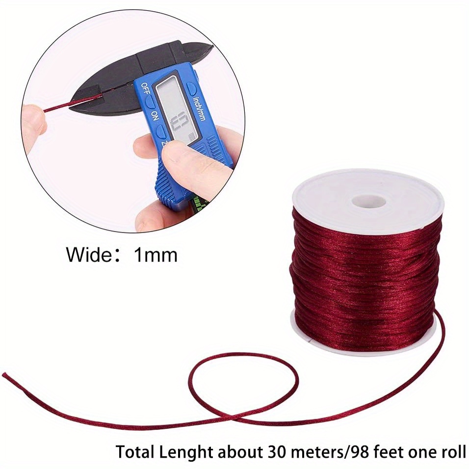 DIY Jewelry 12m/spool 3mm Nylon Cord Thread Chinese Knotting Silky Macrame  Rattail for DIY Bracelet Necklaces Making Accessories