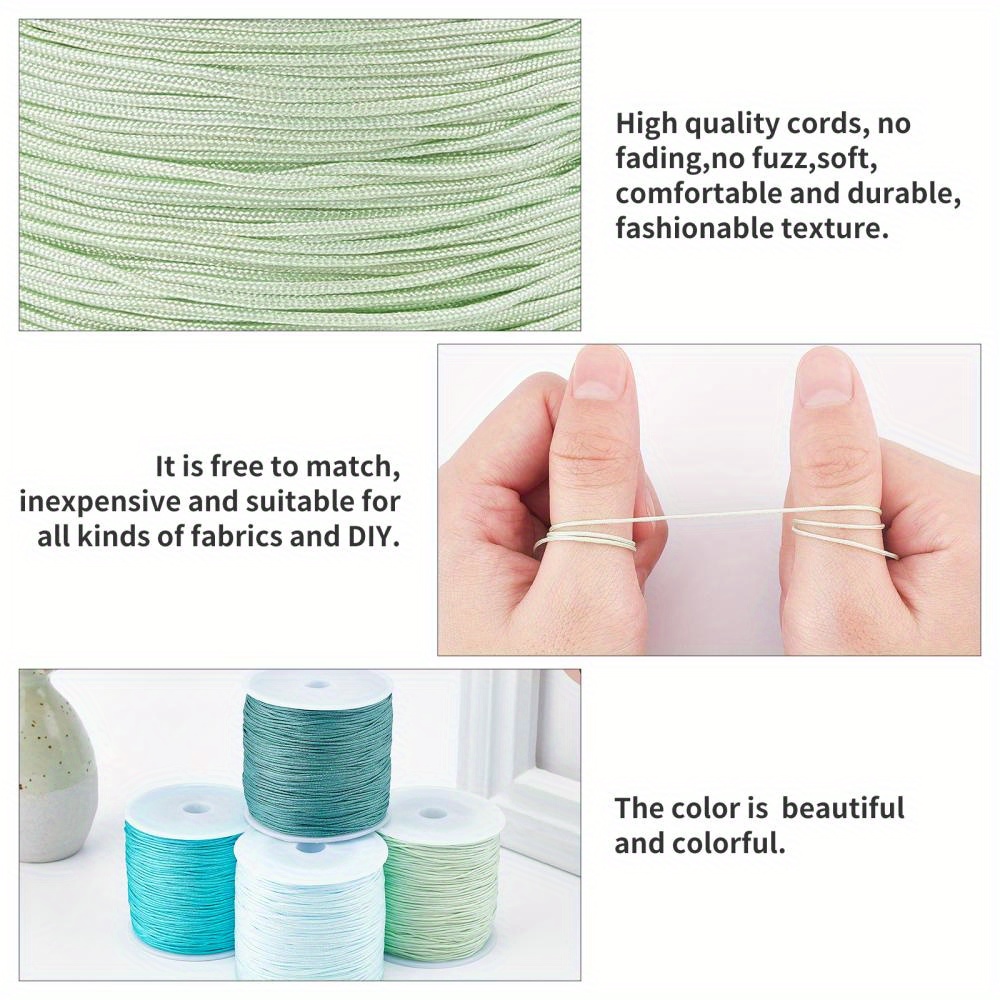 New 20 Rolls Wax String for Bracelet Making 20 Colors 0.8mm Waxed