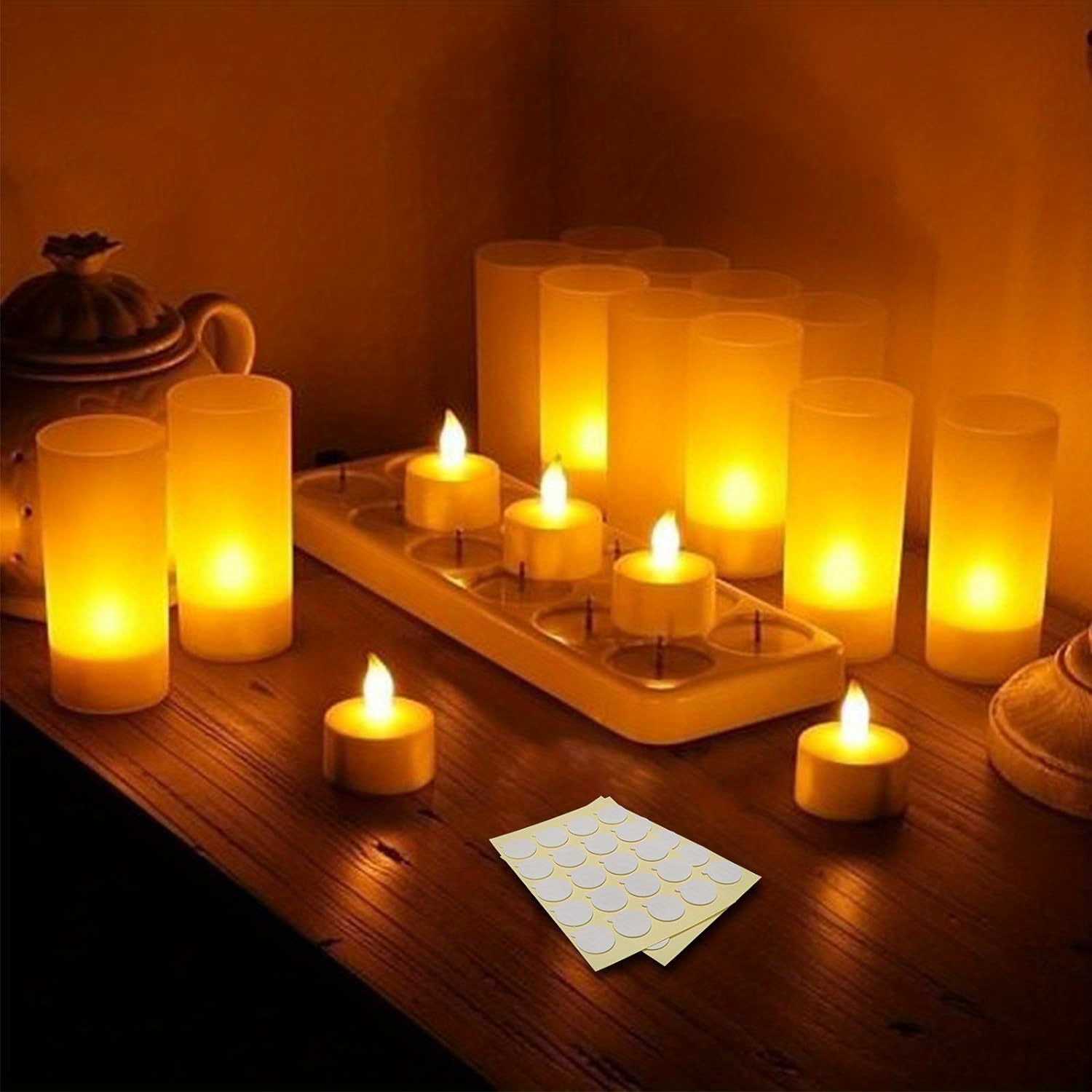 240PCS Candle Wick Stickers, Heat Resistance Double-Sided Stickers with The  Little ''Tail'', Adhere Steady in