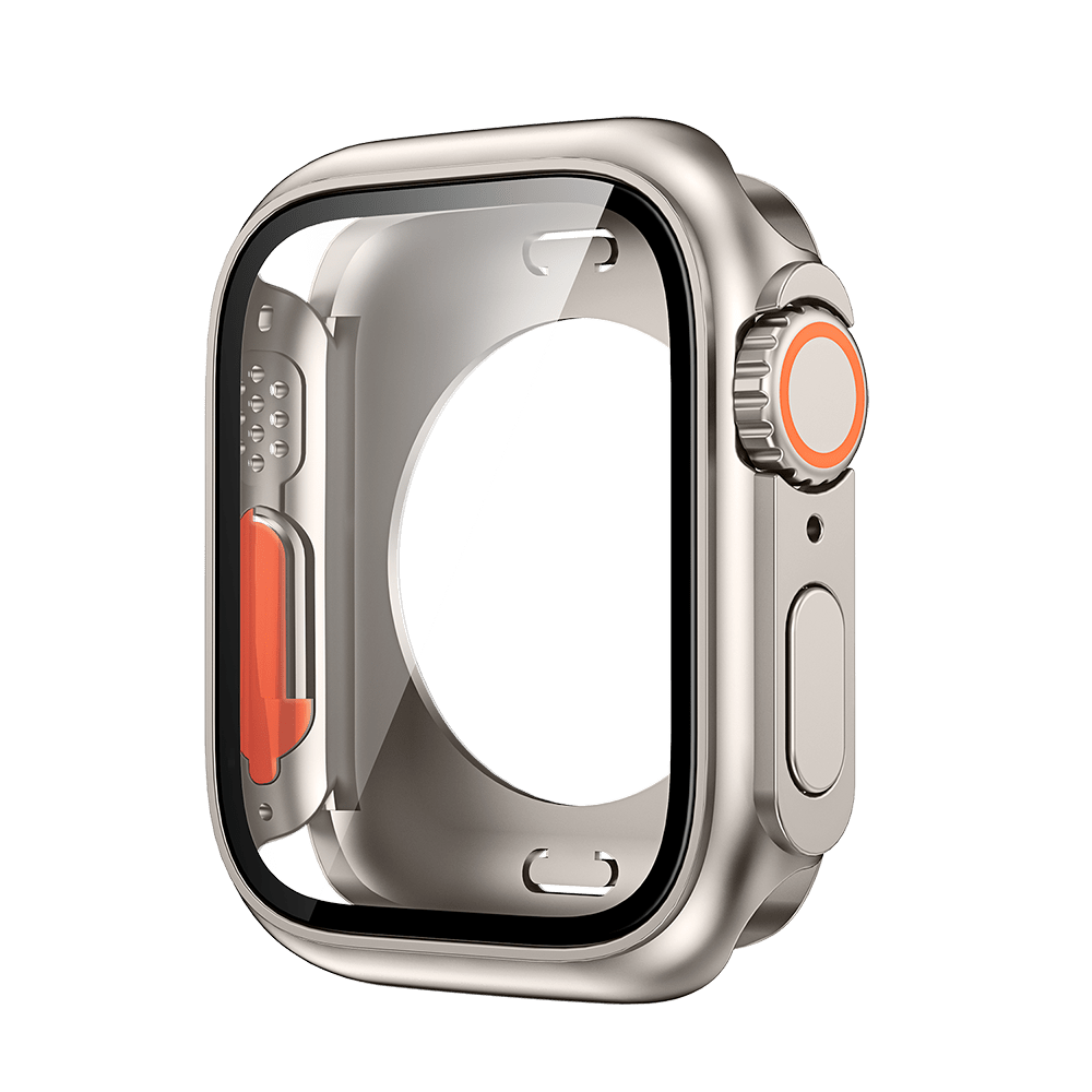 for Apple Watch Series 9/8/7/6/5/4/Series SE 2 45mm 41mm 44mm Screen Protector Case, [ Looks Like Ultra Protector Case ] Front and Rear Cover Protector Case for iWatch 45mm (Titanium for iWatch 45mm), Smartwatch Protection, Screen Guard, Minimalist Case, Sleek Design, Durable Case, Premium Material, Protective Cover, Smartwatch Accessory, Active Lifestyle, Tech Enthusiasts, Outdoor Activities, Highquality Protection, Titanium Feature, Protector to Protect The Key Source Both The Frame