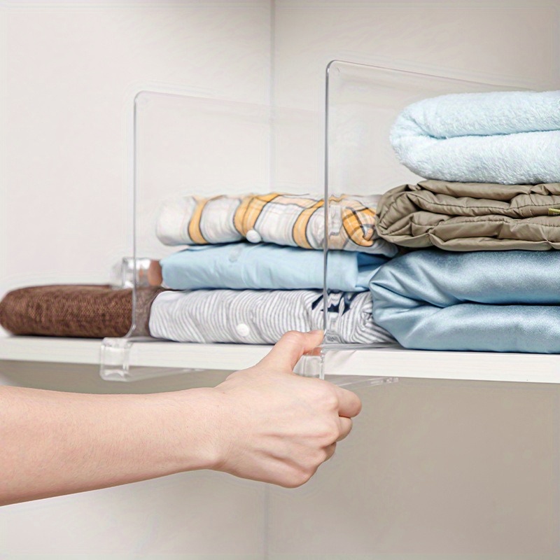 Acrylic Shelf Dividers For Closet Organization Closet Shelf - Temu