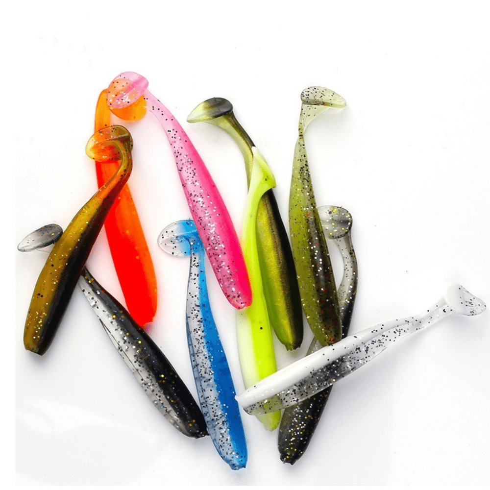 Bag Luminous Soft Silicon Paddle Tail Lure Perfect Fishing - Temu
