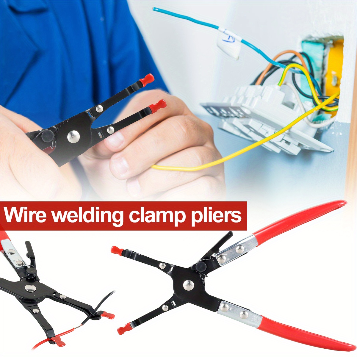 Soldering Plier Car Vehicle Soldering Aid Pliers Metal Wire Welding Clamp  Professional Pick Up Aid Plier Hold 2 Wires Auto Fixing Repair Tool