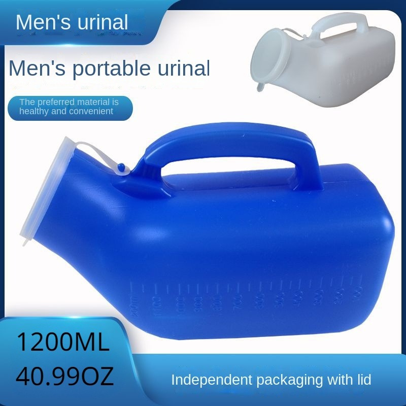 Urinoir Homme, OOCOME Urinoir Portable Homme Urinal pour Homme 2000ml  Bouteille d'urine Réutilisable de grande capacité avec tuyau de 1,3M pour