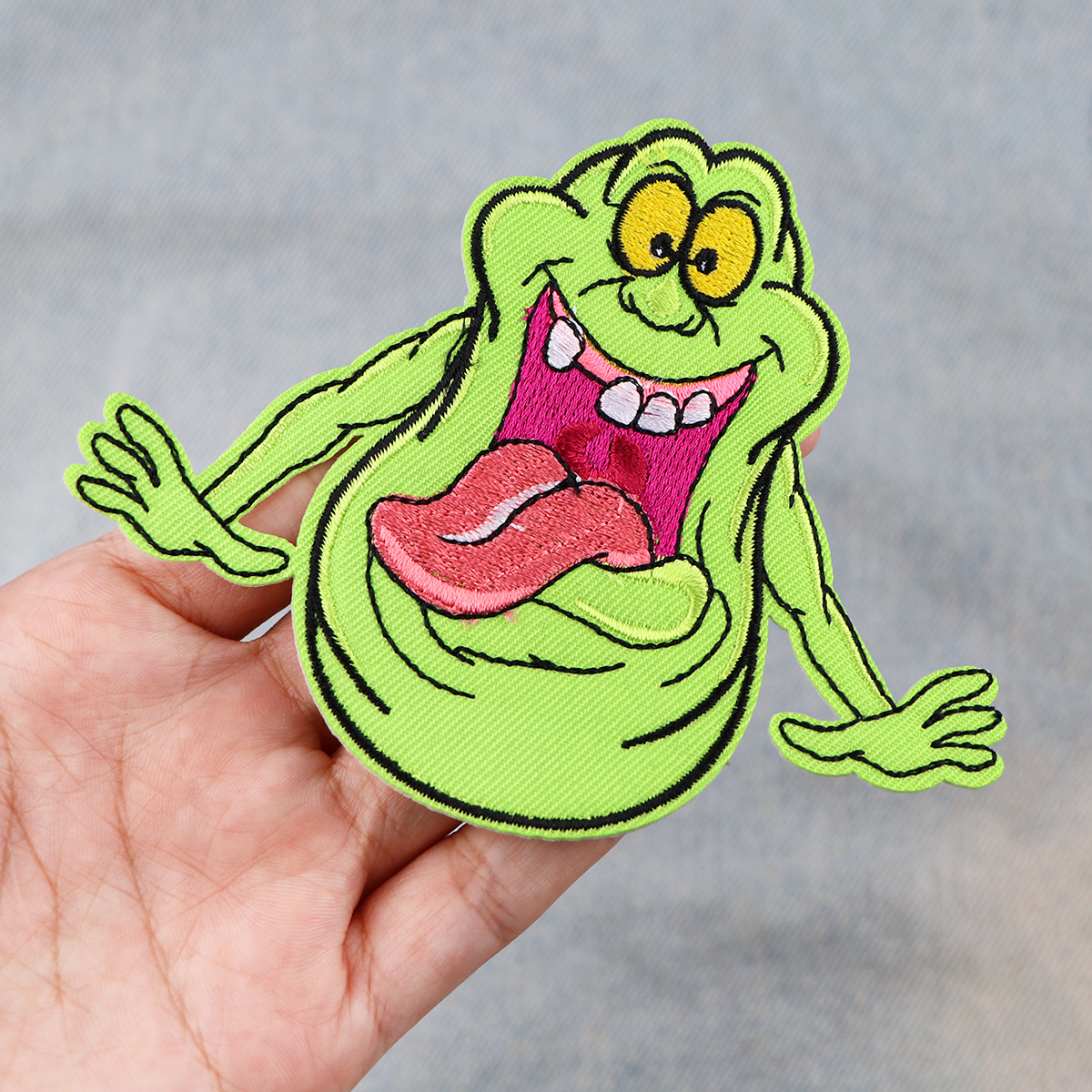 1pc Cartoon Stripe Embroidered Patch For Clothes, Cute Iron On Patch For Men