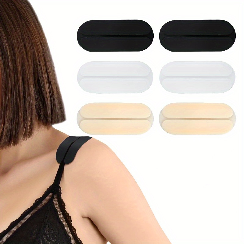 1pair Silicone Non Slip Shoulder Strap Pads Female Soft Bra Strap Cushions  Holder Relief Pain Bra Shoulder Pads for Woman